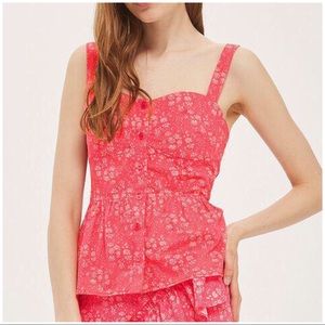 TOPSHOP PRINT FLORAL SUN TOP ~ LIMITED EDITION